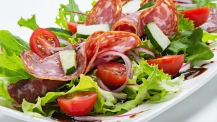 recette d'une Salade composée au salami