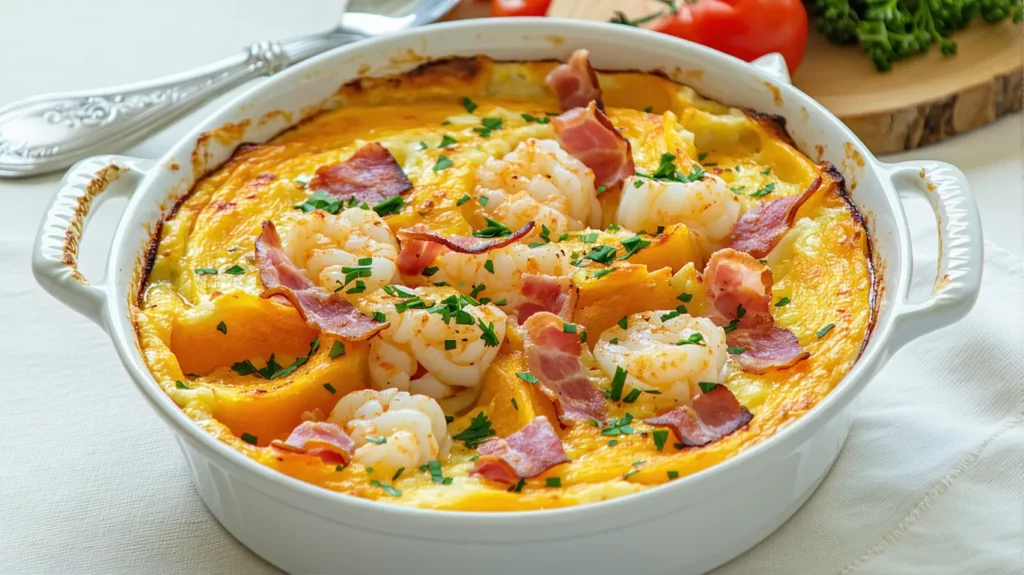 recettes du Gratin de potimarron aux lardons