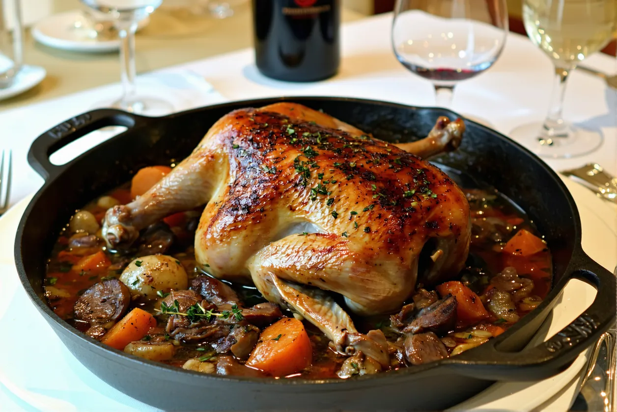 Coq au vin : les garnitures qui font toute la différence