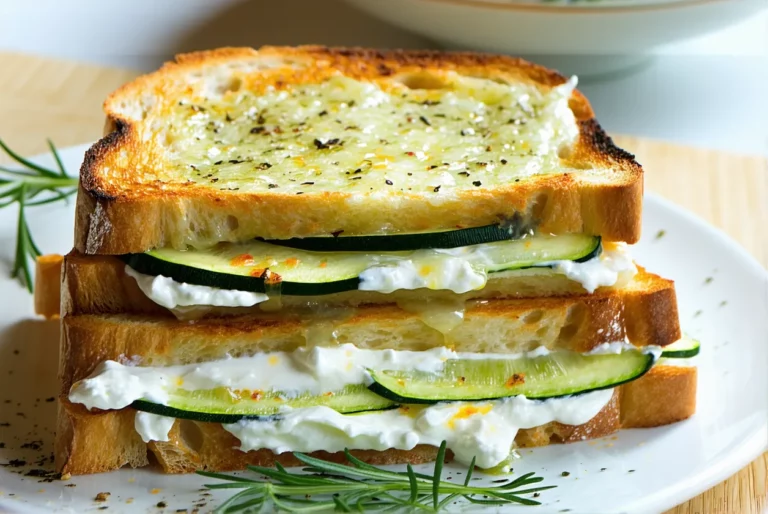 Croque-monsieur courgette-ricotta “Pas le temps d’un gratin”