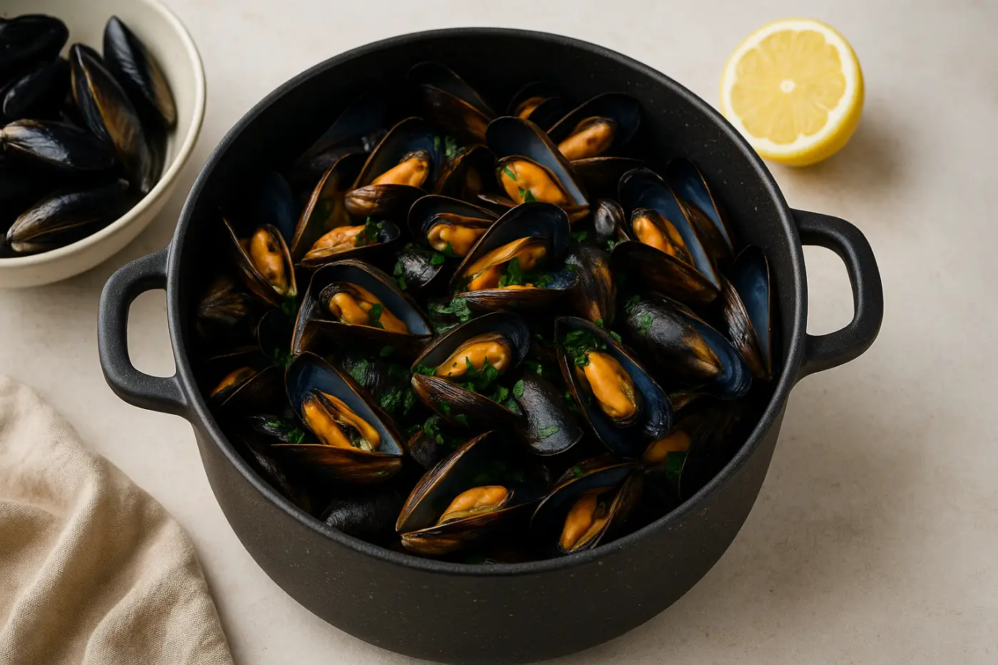 Préparer et cuire des moules pour la première fois