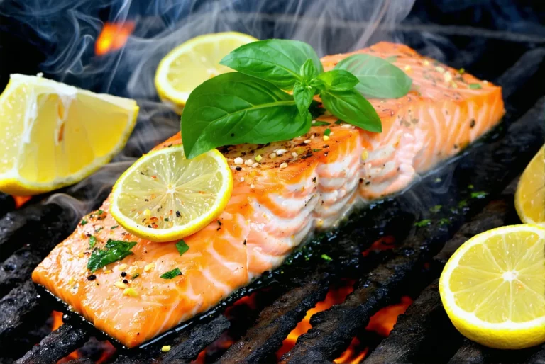 Filet de saumon en papillote au barbecue, citron et aneth : facile et raffiné