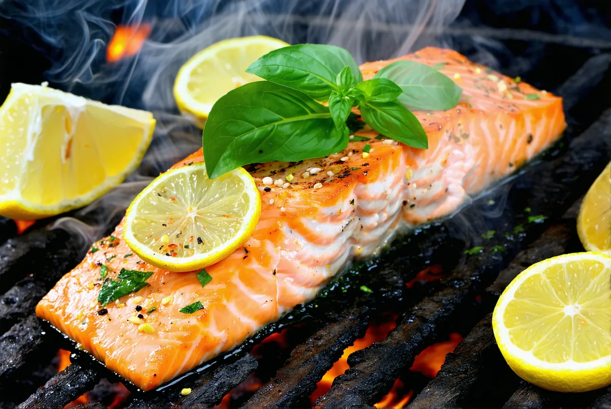 Filet de saumon en papillote au barbecue, citron et aneth : facile et raffiné