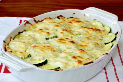 Gratin courgettes mozzarella facile pour famille