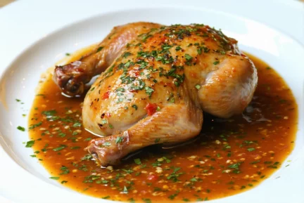 Poulet rôti primeurs sauce légère recette facile
