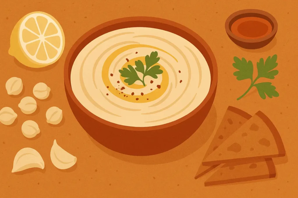 Houmous express : onctueux, sans tahini, prêt en 5 min