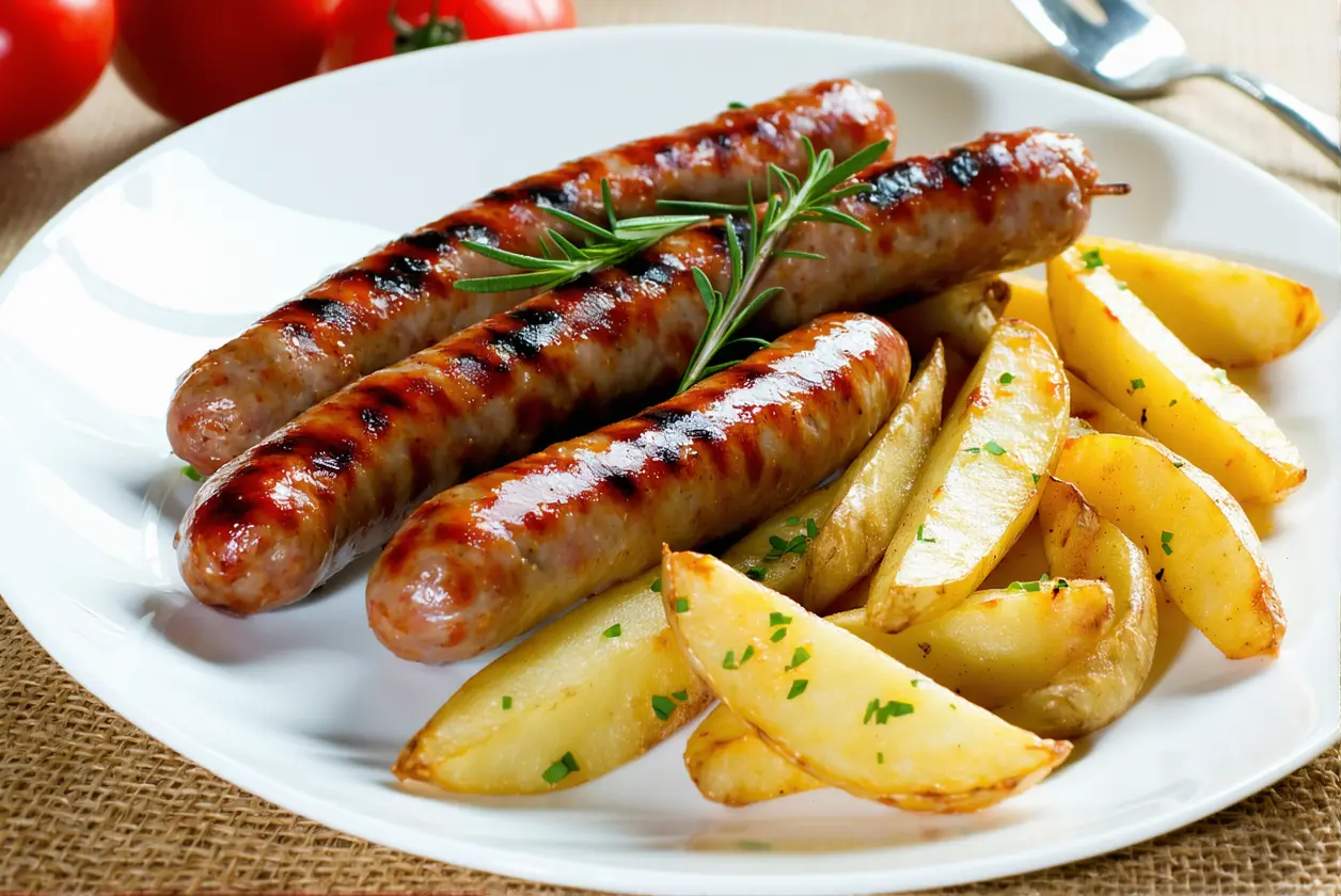 Saucisse et pommes de terre : version rapide