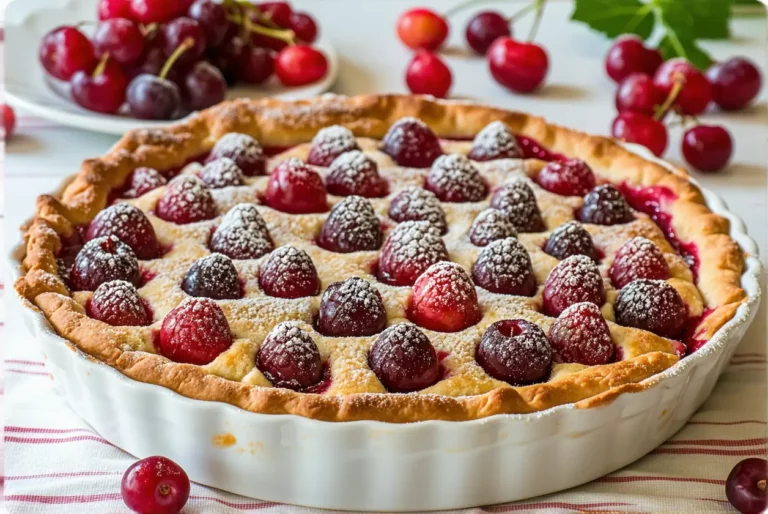 Clafoutis léger aux cerises sans sucre raffiné, spécial canicule