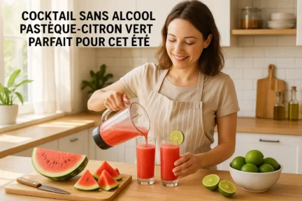 Le cocktail sans alcool pastèque-citron vert parfait pour cet été