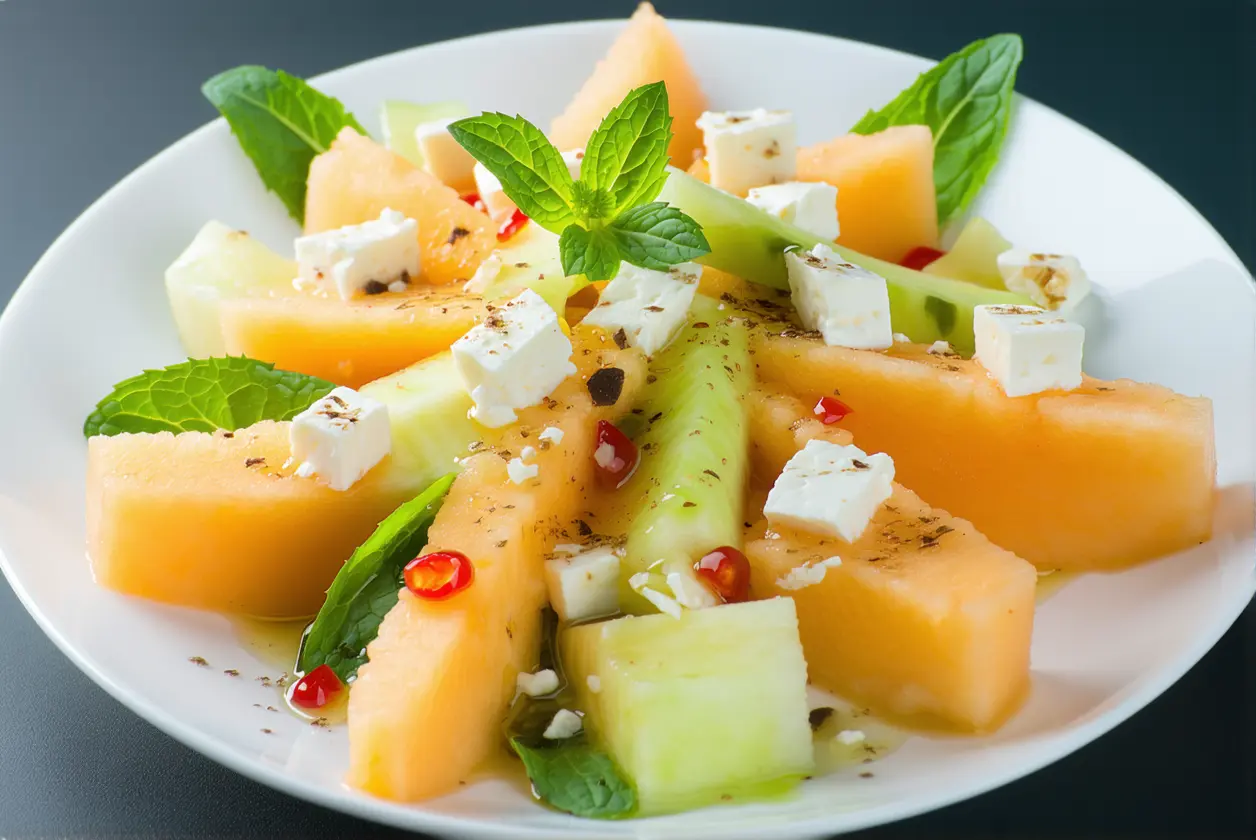 Salade melon-feta-menthe : l’association surprise qui rafraîchit