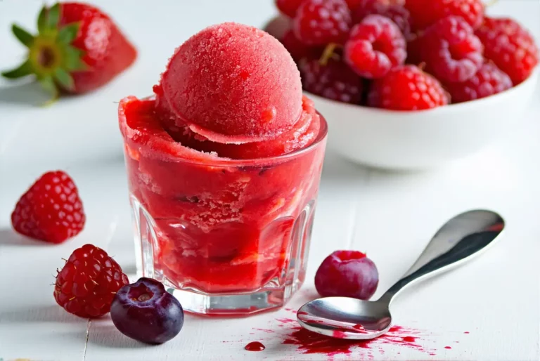 Sorbet minute aux fruits rouges : la technique sans sorbetière