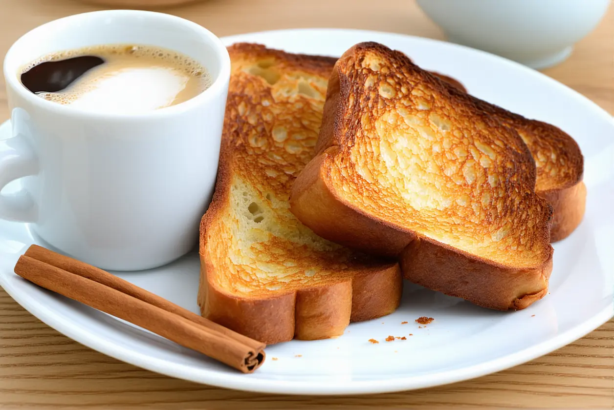 Pain perdu express au lait végétal et cannelle – idéal pour recycler du pain rassis