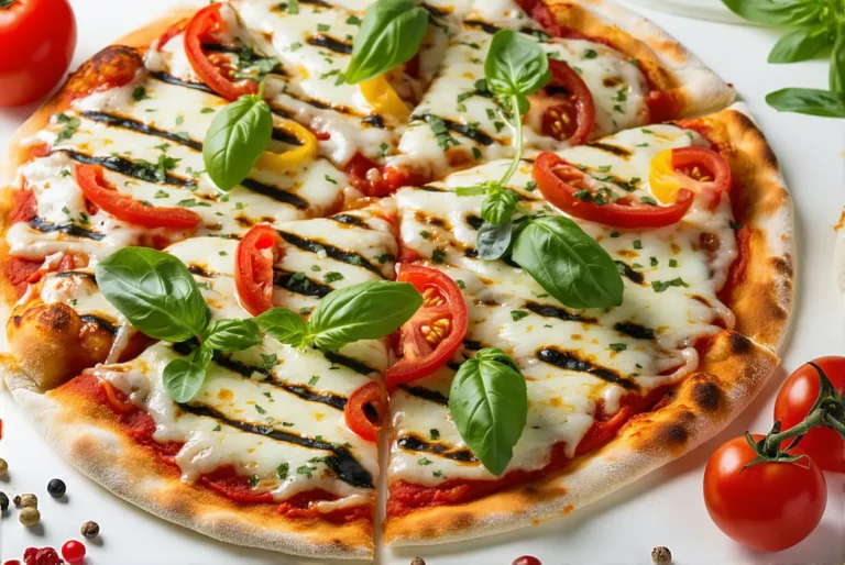 Pizza maison express à la pâte de tortilla, légumes grillés et mozzarella – rapide et personnalisable