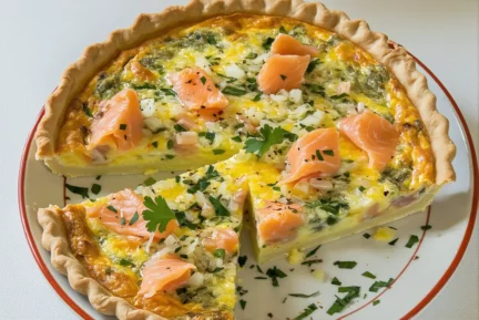Quiche sans pâte légère au saumon et poireaux : parfaite pour vos repas rapides