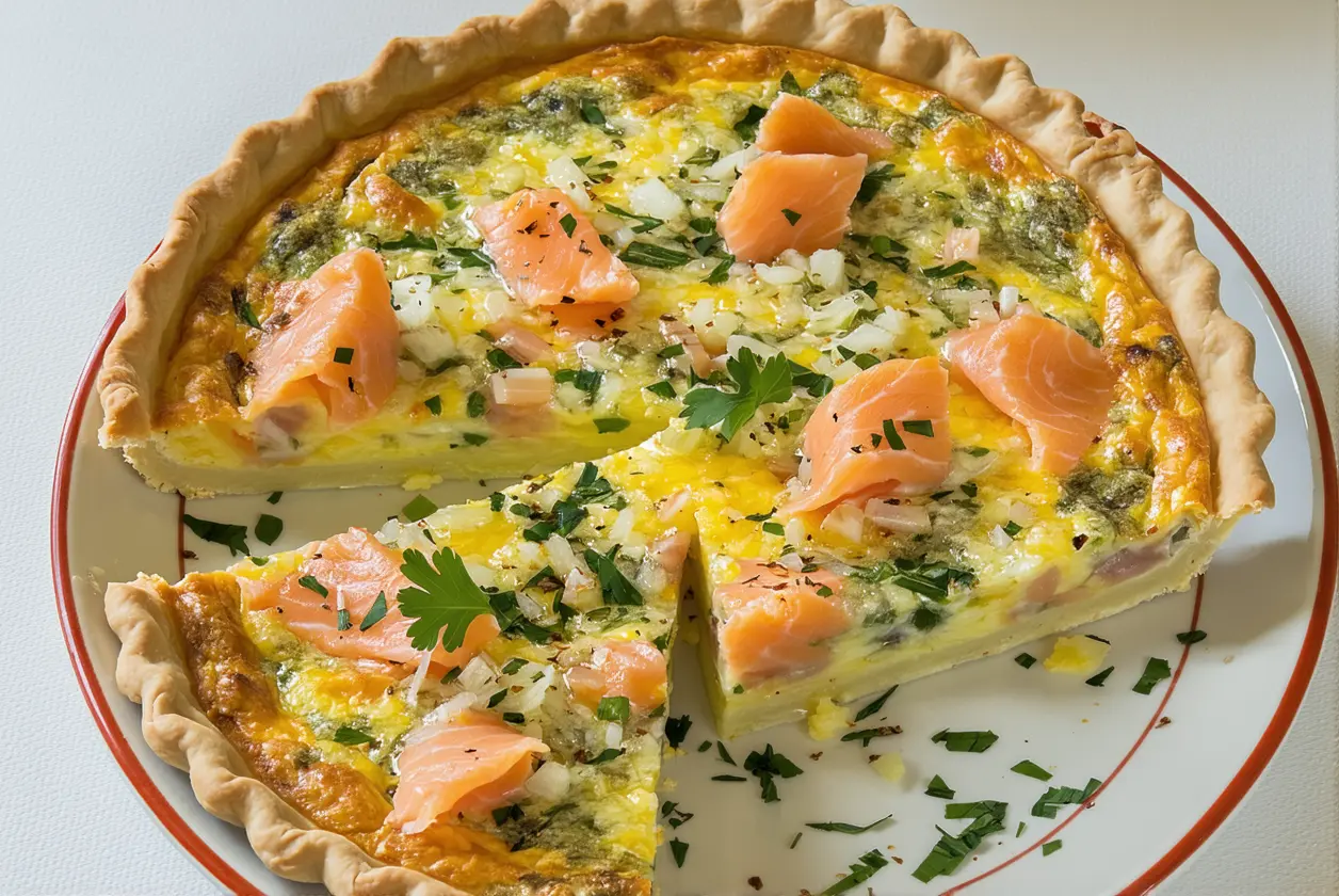 Quiche sans pâte légère au saumon et poireaux : parfaite pour vos repas rapides