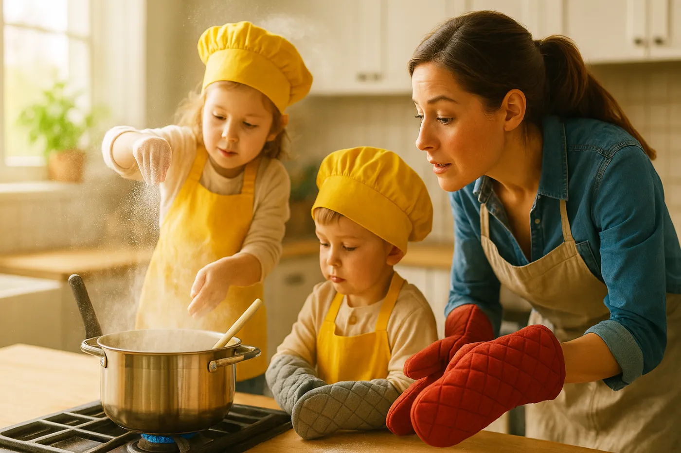 Cuisiner en toute sécurité avec ses enfants : règles simples et astuces