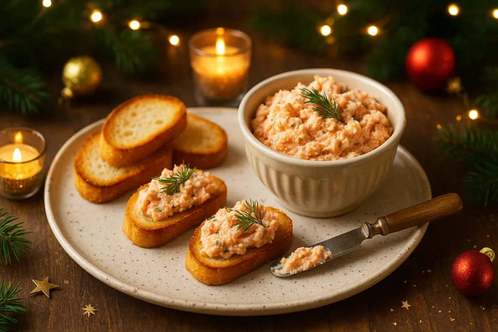 Apéro dînatoire de Noël : mes rillettes de saumon express