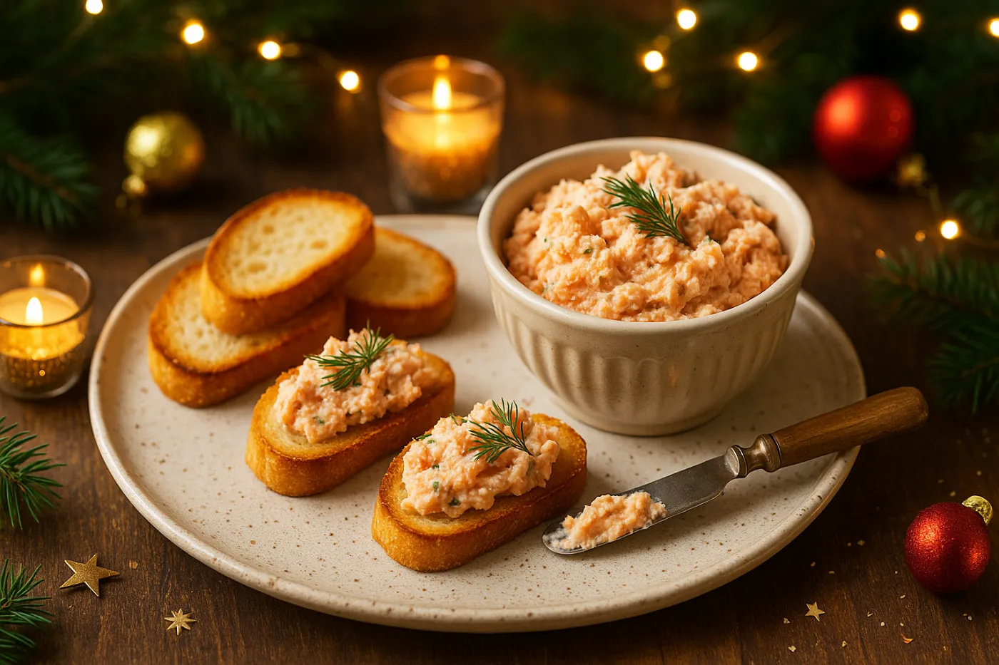 Apéro dînatoire de Noël : mes rillettes de saumon express