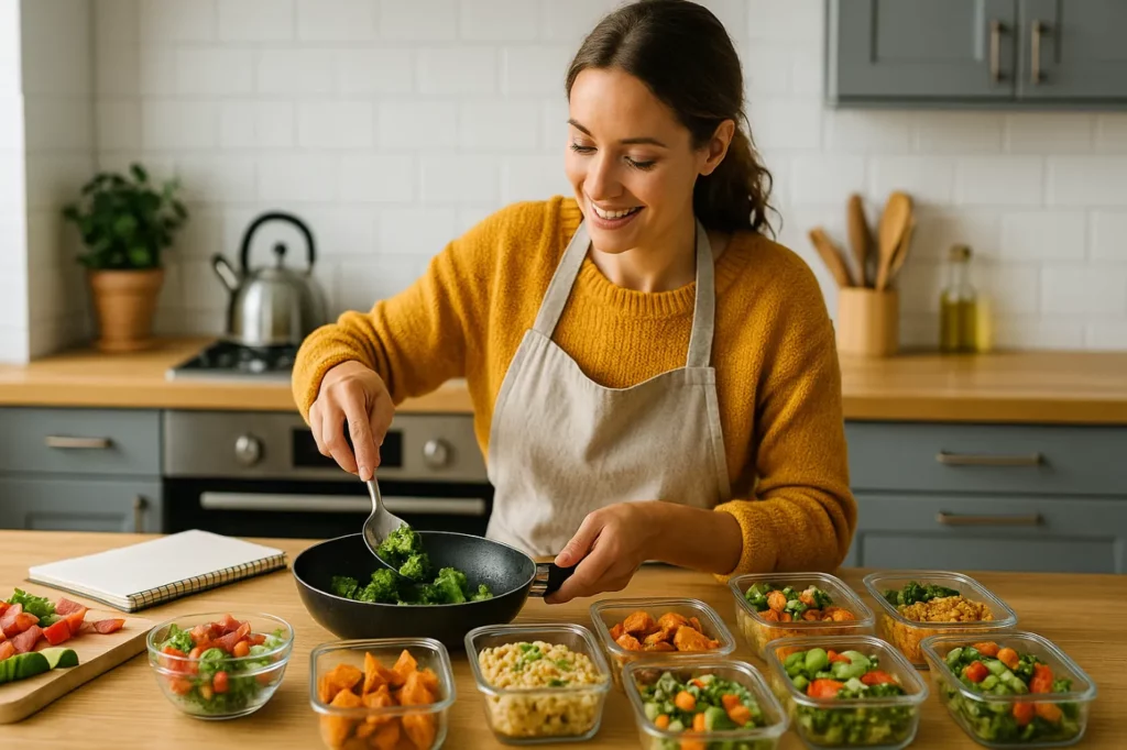 Batch cooking du dimanche : comment je prépare ma semaine en 2h chrono (sans stress)