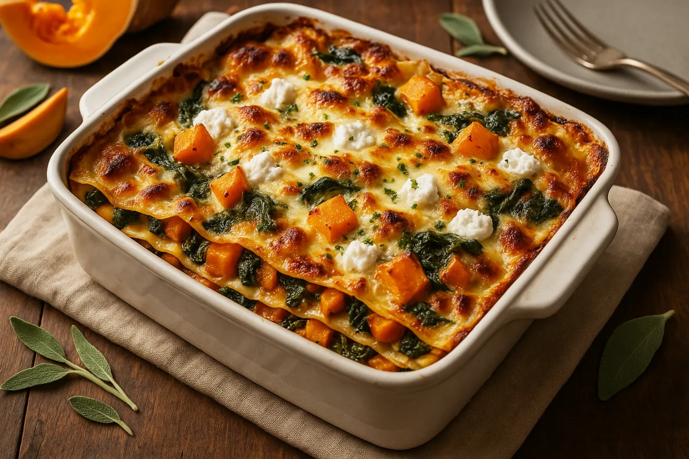 Lasagnes aux légumes d’automne & ricotta (spoiler : tout le monde en redemande)