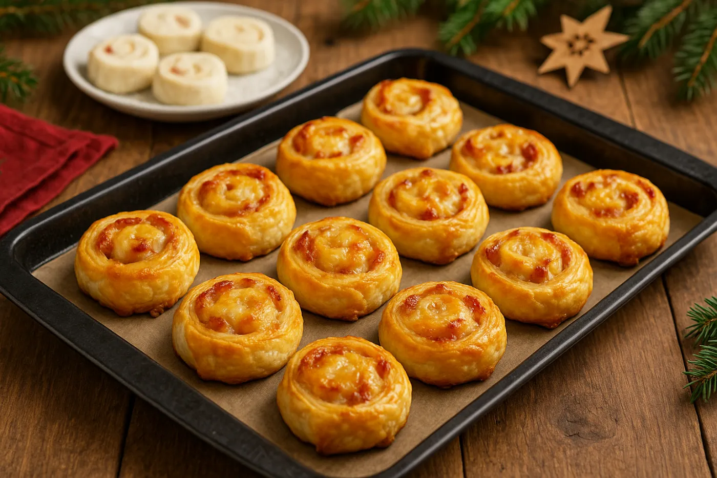 Mini-feuilletés de Noël jambon-fromage à planquer au congélo