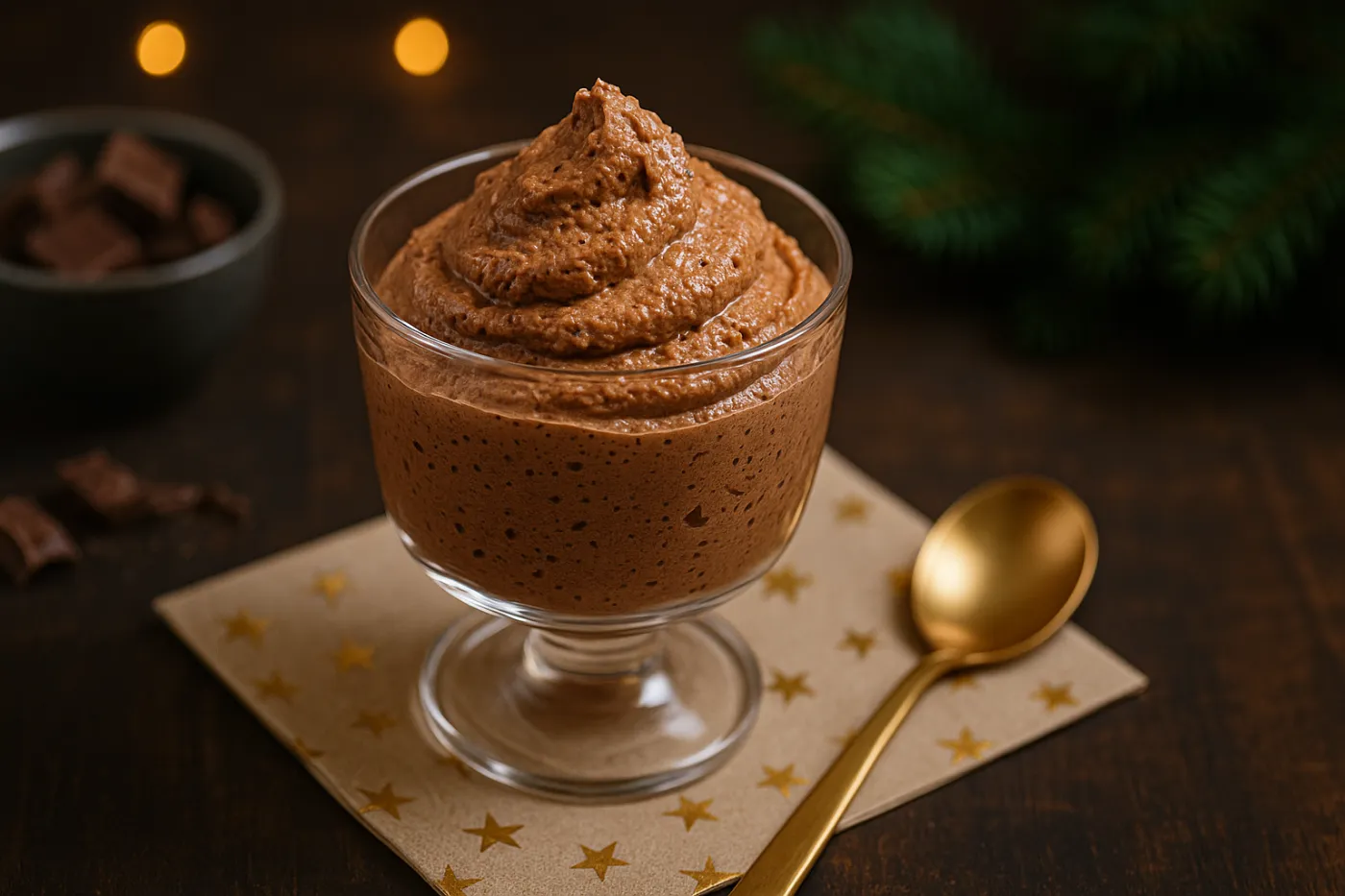 Mousse au chocolat légère au jus de pois chiches, crash-test avant Noël