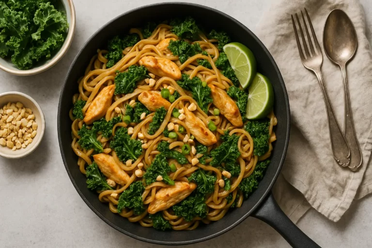 Pad Thaï d'hiver au poulet et chou kale : recette express pour les soirs de semaine très chargés