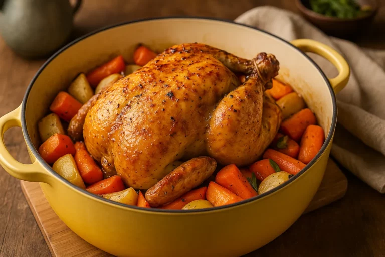 Poulet rôti cocotte et légumes fondants : mon plat du dimanche qui sauve la semaine