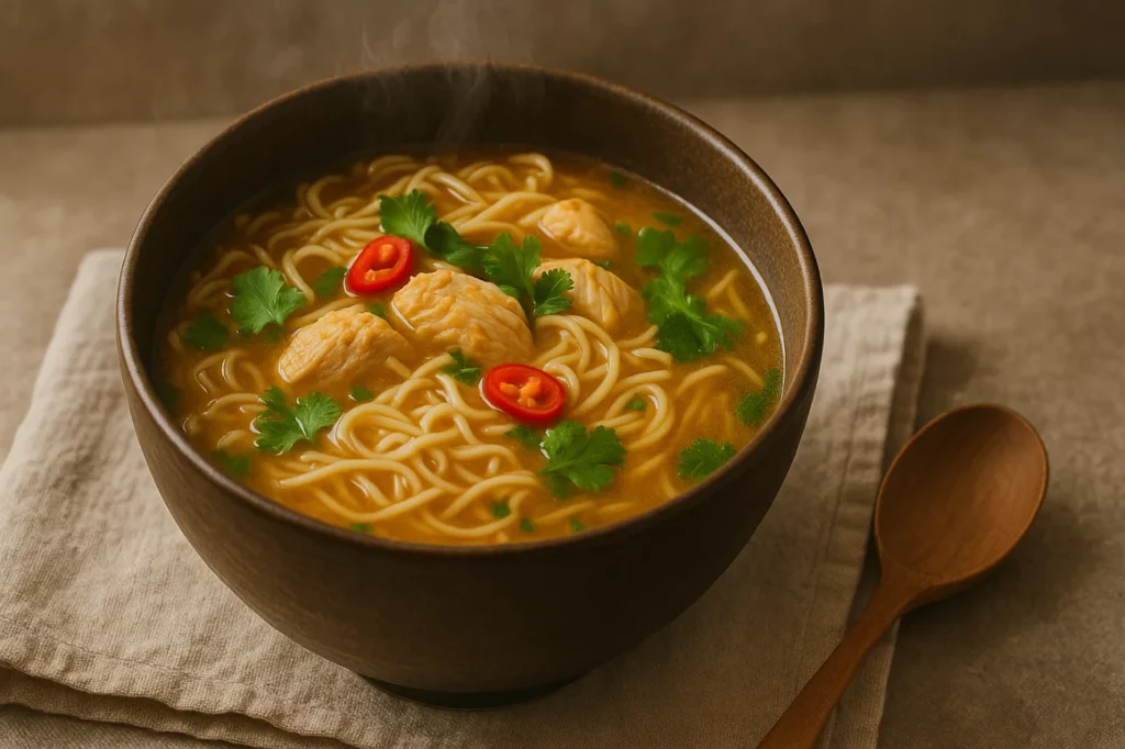 Soupe de nouilles thaïe au poulet : le bol fumant qui remplace la raclette les soirs froids d'hiver
