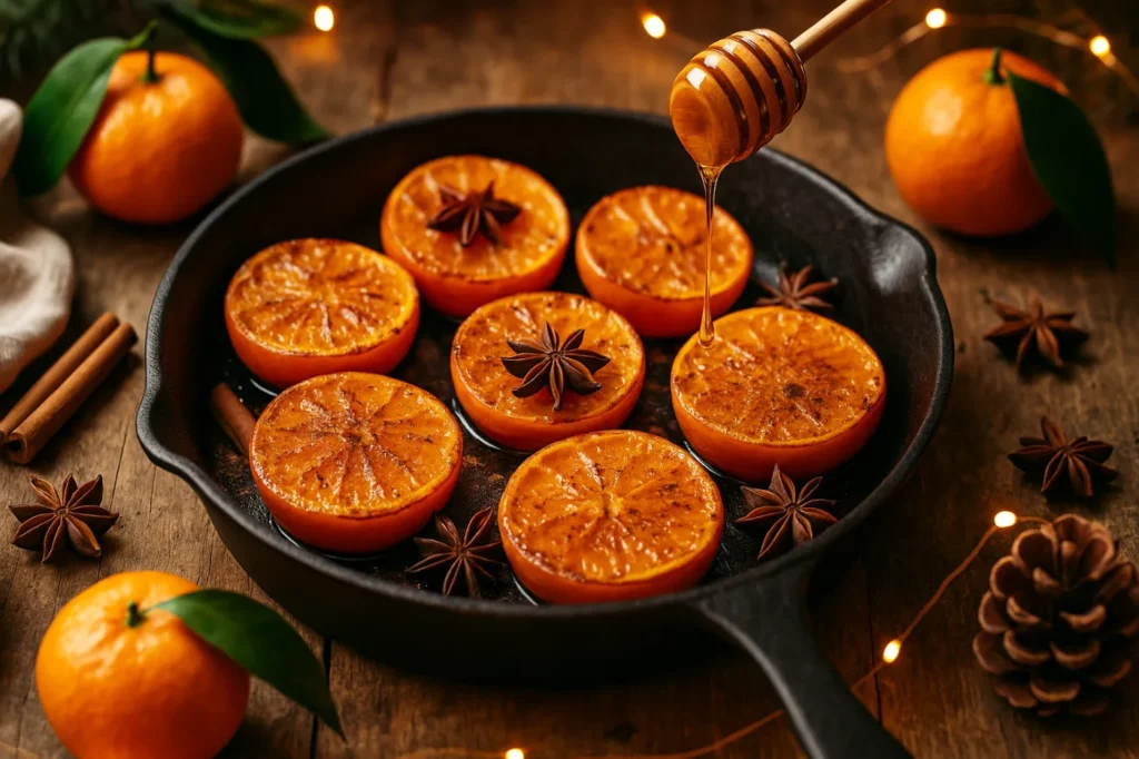 Clémentines rôties au miel & épices, dessert magique de fainéante