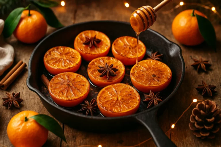 Clémentines rôties au miel & épices, dessert magique de fainéante