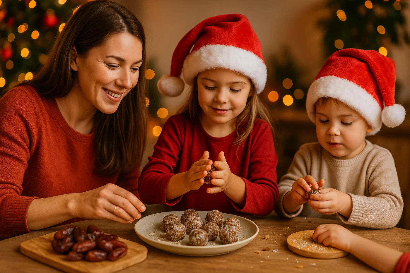 Energy balls de Noël aux dattes et épices : la recette healthy que les enfants adorent préparer