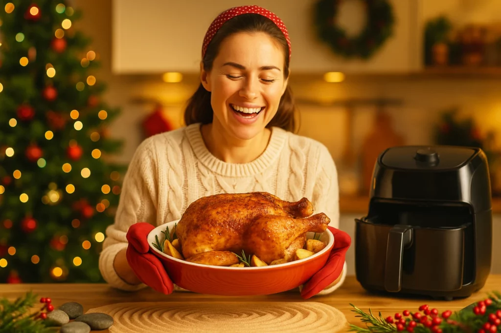 Poulet rôti aux épices de Noël à l'air fryer : le repas express du dimanche qui change tout