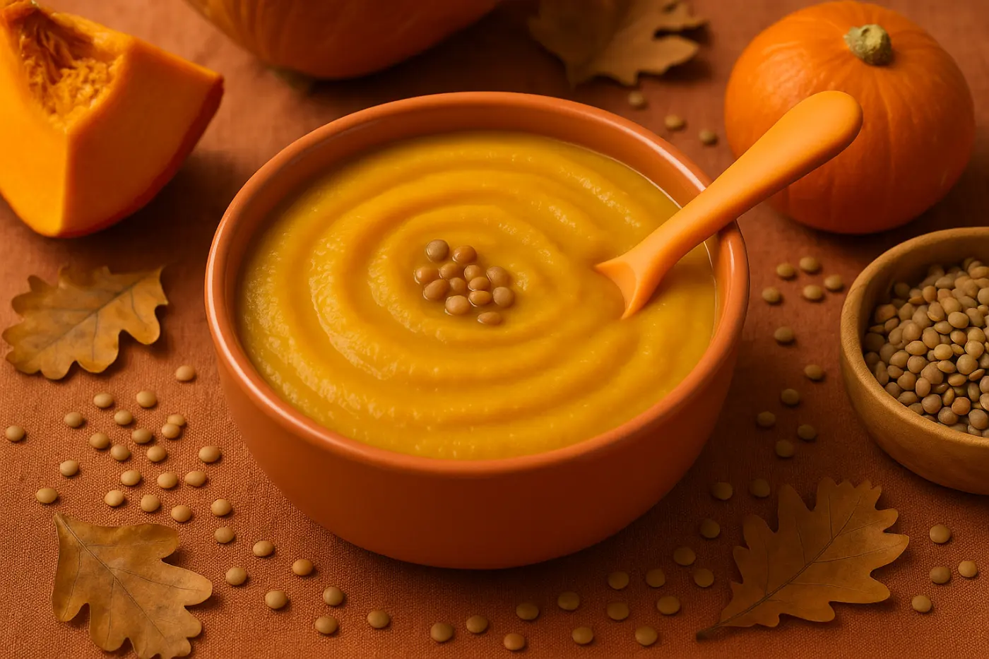 Potimarron-lentilles : la recette du duo d'automne parfait pour bébé