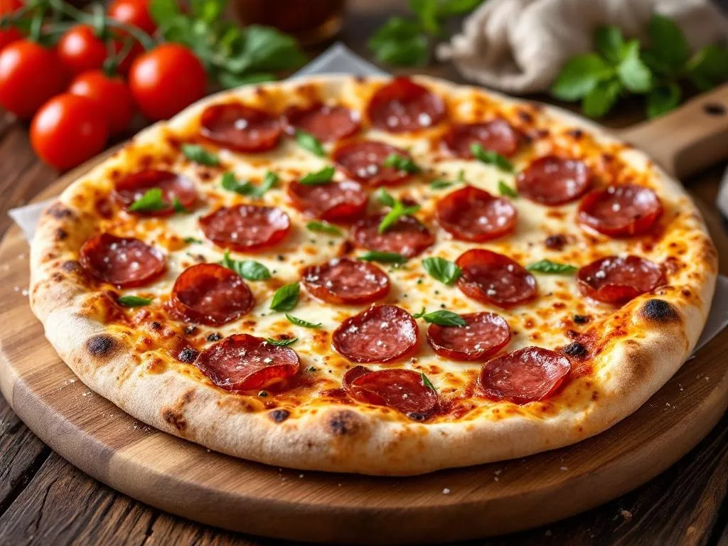Recette de la pizza au chorizo et salami