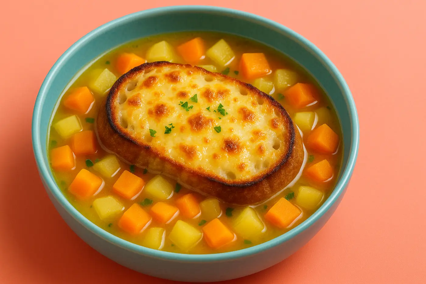 Soupe gratinée aux légumes d’hiver : le repas tout-en-un économique et réconfortant